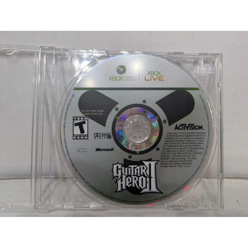 Guitar Hero II 2 Microsoft Xbox 360 Video Game Disc Only TESTED 2007 Rock Music